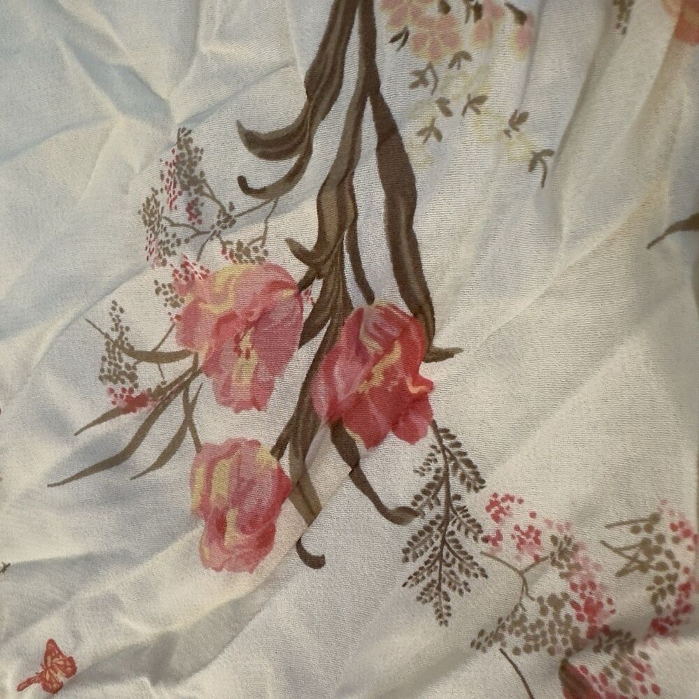 REFORMATION Leila Pink Floral Print INKA Smocked Bodice Slit Crepe Dress M - Picture 8 of 14